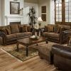 Leather and Chenille Sectional (Photo 6 of 20)