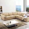 Beige Leather Couches (Photo 3 of 20)