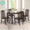 Evellen 5 Piece Solid Wood Dining Sets (Set of 5) (Photo 24 of 25)