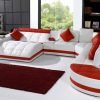 Red Microfiber Sectional Sofas (Photo 14 of 21)
