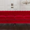Red Leather Chesterfield Sofas (Photo 11 of 20)