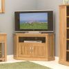 Corner Oak Tv Stands for Flat Screen (Photo 1 of 20)