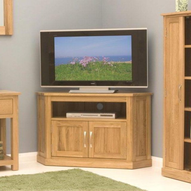 20 Best Collection of Corner Oak Tv Stands for Flat Screen