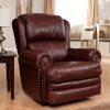 Rogan Leather Cafe Latte Swivel Glider Recliners (Photo 4 of 25)