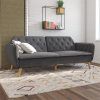Celine Sectional Futon Sofas With Storage Camel Faux Leather (Photo 4 of 15)