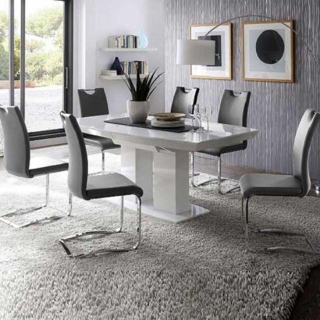 25 Ideas of High Gloss Dining Tables