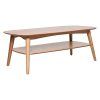 Oak & Brass Stacking Media Console Tables (Photo 24 of 25)