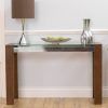 Elke Glass Console Tables With Brass Base (Photo 20 of 25)