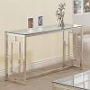 Elke Glass Console Tables With Brass Base (Photo 6 of 25)