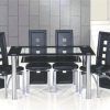 Black Glass Dining Tables With 6 Chairs (Photo 12 of 25)