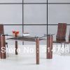 Glass Dining Tables and Leather Chairs (Photo 8 of 25)