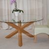 Round Glass Dining Tables With Oak Legs (Photo 6 of 25)
