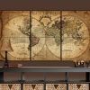 Antique Map Wall Art (Photo 3 of 20)