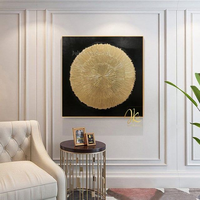 15 Inspirations Gold Leaves Wall Art