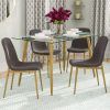 Goodman 5 Piece Solid Wood Dining Sets (Set of 5) (Photo 3 of 25)
