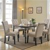 Caira Black 7 Piece Dining Sets With Upholstered Side Chairs (Photo 5 of 25)