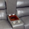 Clyde Grey Leather 3 Piece Power Reclining Sectionals With Pwr Hdrst & Usb (Photo 22 of 25)