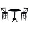Hanska Wooden 5 Piece Counter Height Dining Table Sets (Set of 5) (Photo 5 of 25)