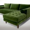 Montreal Ii Green Fabric Sectional Sofa - Steal-A-Sofa Furniture with regard to Green Sectional Sofas (Photo 6101 of 7825)