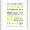 Bathroom Rules Wall Art (Photo 18 of 25)