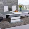 White Gloss Dining Tables 120Cm (Photo 24 of 25)