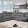 Clyde Grey Leather 3 Piece Power Reclining Sectionals With Pwr Hdrst & Usb (Photo 12 of 25)