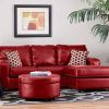 Red Leather Sectional Sofas With Ottoman (Photo 10 of 10)