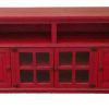 2017 Rustic Red Tv Stands intended for Rustic Red Tv Stand, Red Tv Stand, Painted Red Tv Stand (Photo 7284 of 7825)