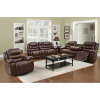Bonded Leather All in One Sectional Sofas With Ottoman and 2 Pillows Brown (Photo 12 of 15)