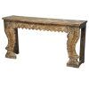 Hand Carved White Wash Console Tables (Photo 5 of 25)