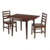 3 Piece Kitchen Counter Height Dining Set Bar Stool And Table in Winsome 3 Piece Counter Height Dining Sets (Photo 7723 of 7825)