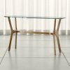 Parsons Travertine Top & Brass Base 48X16 Console Tables (Photo 4 of 25)
