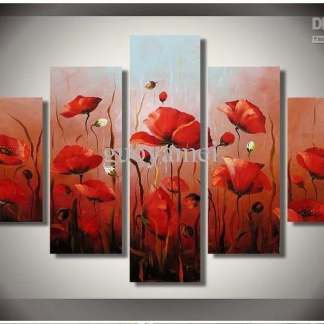  Best 15+ of Red Flowers Canvas Wall Art