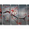 Cherry Blossom Oil Painting Modern Abstract Wall Art (Photo 7 of 20)