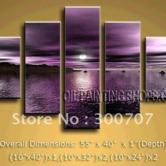 15 Collection of Dark Purple Abstract Wall Art