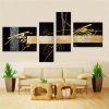 Black and Gold Abstract Wall Art (Photo 5 of 20)