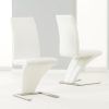 White Leather Dining Chairs (Photo 14 of 25)