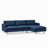 2Pc Connel Modern Chaise Sectional Sofas Black (Photo 14 of 15)