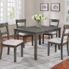 Jaxon Grey 5 Piece Extension Counter Sets With Wood Stools (Photo 4 of 25)