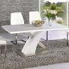 Glass and White Gloss Dining Tables (Photo 3 of 25)