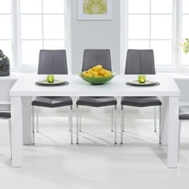 2024 Popular White Gloss Dining Room Furniture