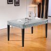 Glass Dining Tables With Wooden Legs (Photo 22 of 25)