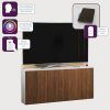 Hannu Tv Media Unit White Stands (Photo 8 of 15)