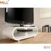 White Gloss Oval Tv Stands (Photo 3 of 20)