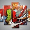 Abstract Musical Notes Piano Jazz Wall Artwork (Photo 9 of 20)