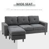 3 Seat L Shaped Sofas in Black (Photo 10 of 15)