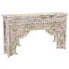 Hand Carved White Wash Console Tables (Photo 1 of 25)