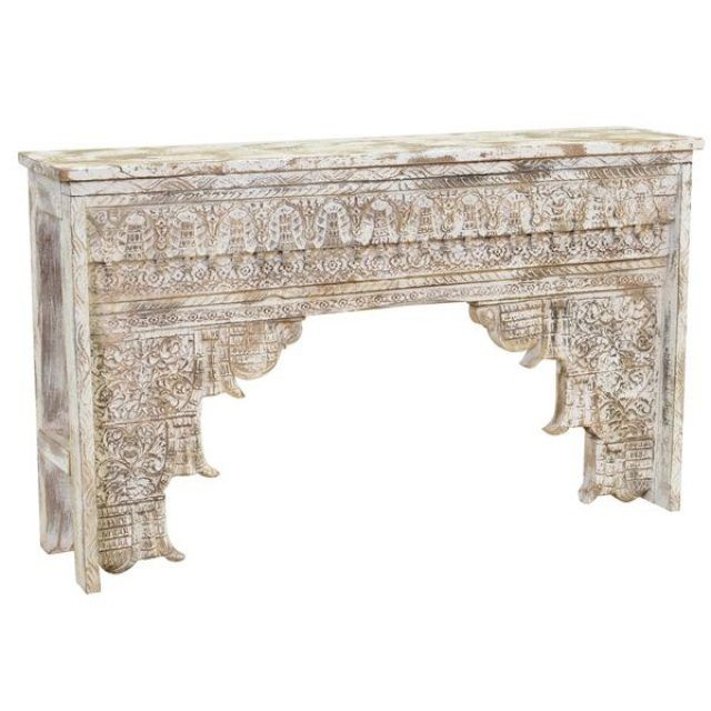 25 Best Collection of Hand Carved White Wash Console Tables