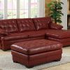 Red Leather Sectional Sofas With Ottoman (Photo 6 of 10)