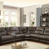 Leather and Chenille Sectional (Photo 12 of 20)